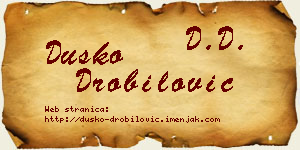 Duško Drobilović vizit kartica